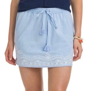 Vineyard vines blue and white skirt NWT shell flower embroidered skirt medium